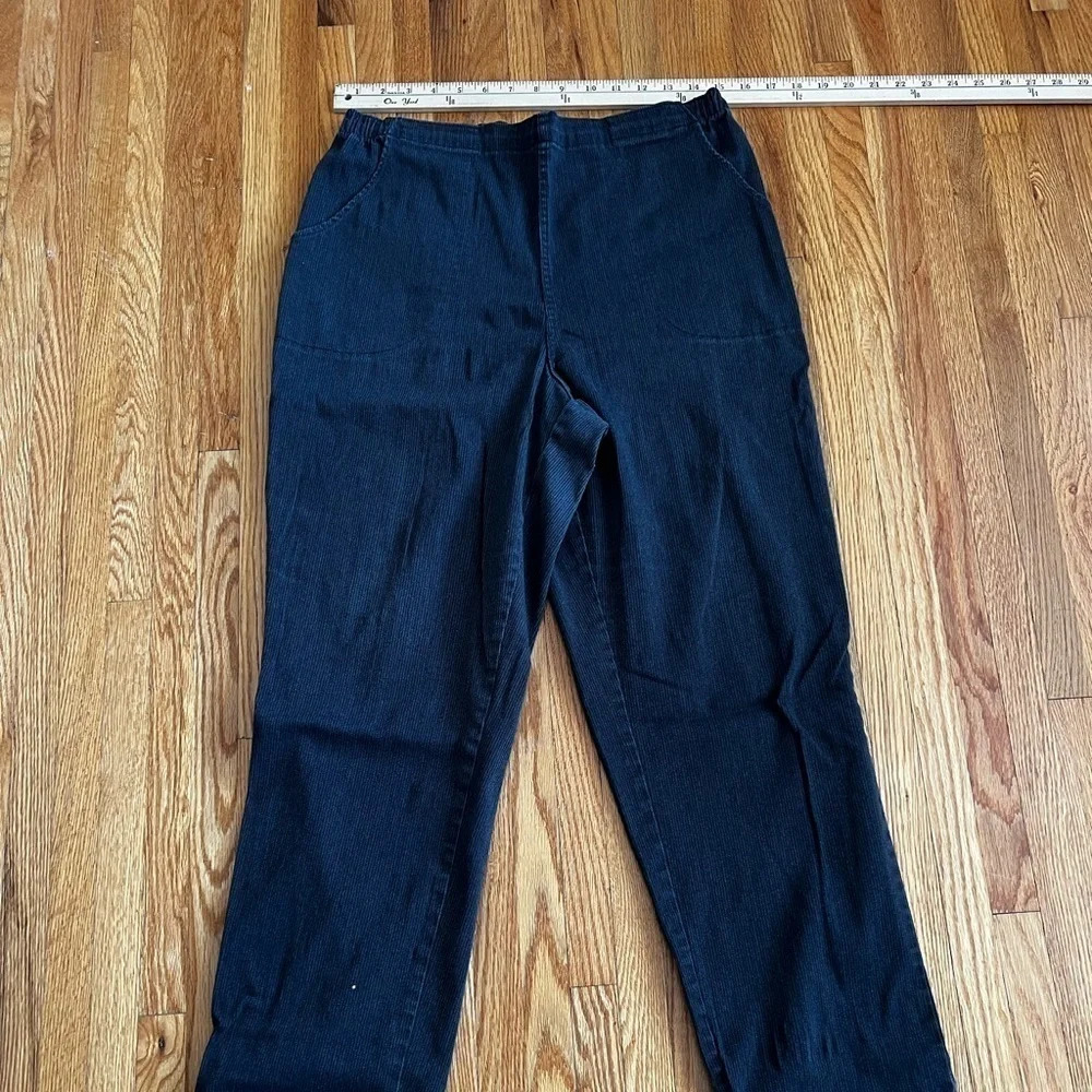 Grey and black striped pants